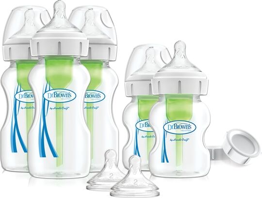 Dr Brown Wide-Neck Options + Newborn Feeding Set