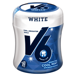 V6 White Cool Mint Burk 60 st