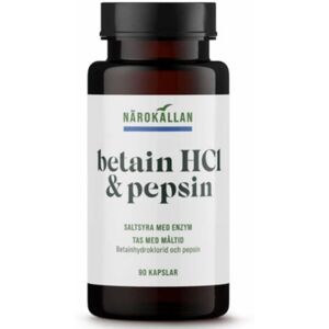 Närokällan Betain HCL & Pepsin 90 Kapslar