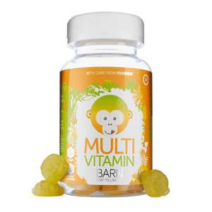Monkids Multivitamin + Apelsin Barn 60 tabletter