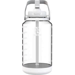 Takeya Tritan Motivational Straw Bottle Cloud White 1,9 liter