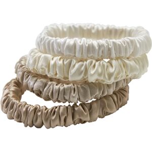 Lenoites Smala Scrunchies vit, krämvit, beige, ljusbrun