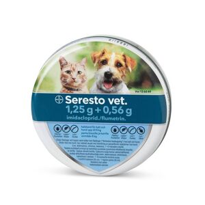Seresto vet. för katt och hund upp till 8 kg, halsband 1,25 g + 0,56 g 1 st