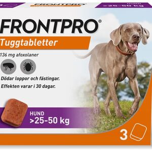 FRONTPRO Tuggtabletter för hund XL >25-50 kg 3 st 136 mg