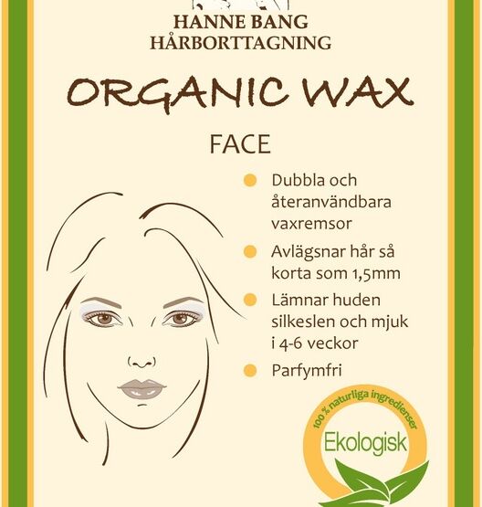 Hanne Bang Organic Wax Face 20 st Hanne Bang Organic Wax Face 20 st