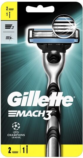 Gillette Mach3 Rakhyvel med 2 blad Gillette Mach3 Rakhyvel med 2 blad