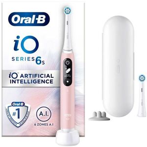 Oral-B iO 6S Rosa Eltandborste med extra Tandborsthuvud