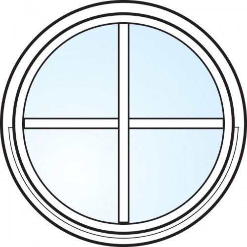 Dörrtema Fönster 3-glas energi argon rund vitmålat aluminiumbeklätt med spröjs Modul diameter 9 Dörrtema Fönster 3-glas energi argon rund vitmålat aluminiumbeklätt med spröjs Modul diameter 9