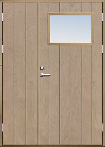 Dörrtema Parförrådsdörr 10 graders bred stående spårning med glas Modul 17x24 Dörrtema Parförrådsdörr 10 graders bred stående spårning med glas Modul 17x24