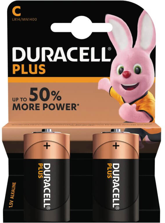 Duracell C/LR14 1,5 Volt Duracell Batterier Plus Power. 2 st.