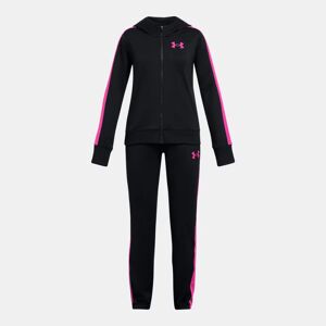 Under Armour Girls' Under Armour Knit Hooded Tracksuit Black / Rebel Pink YXS (122 - 127 cm)