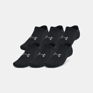 Unisex Under Armour Essential 6-Pack No-Show Socks Black / Black / Castlerock L