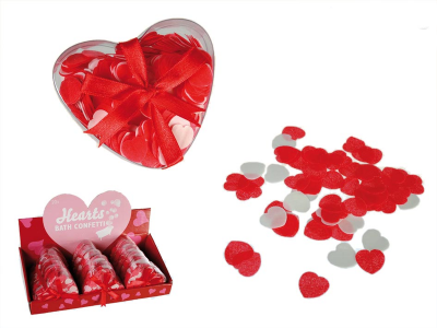 Hjärtformad konfetti som även fungerar i badet!