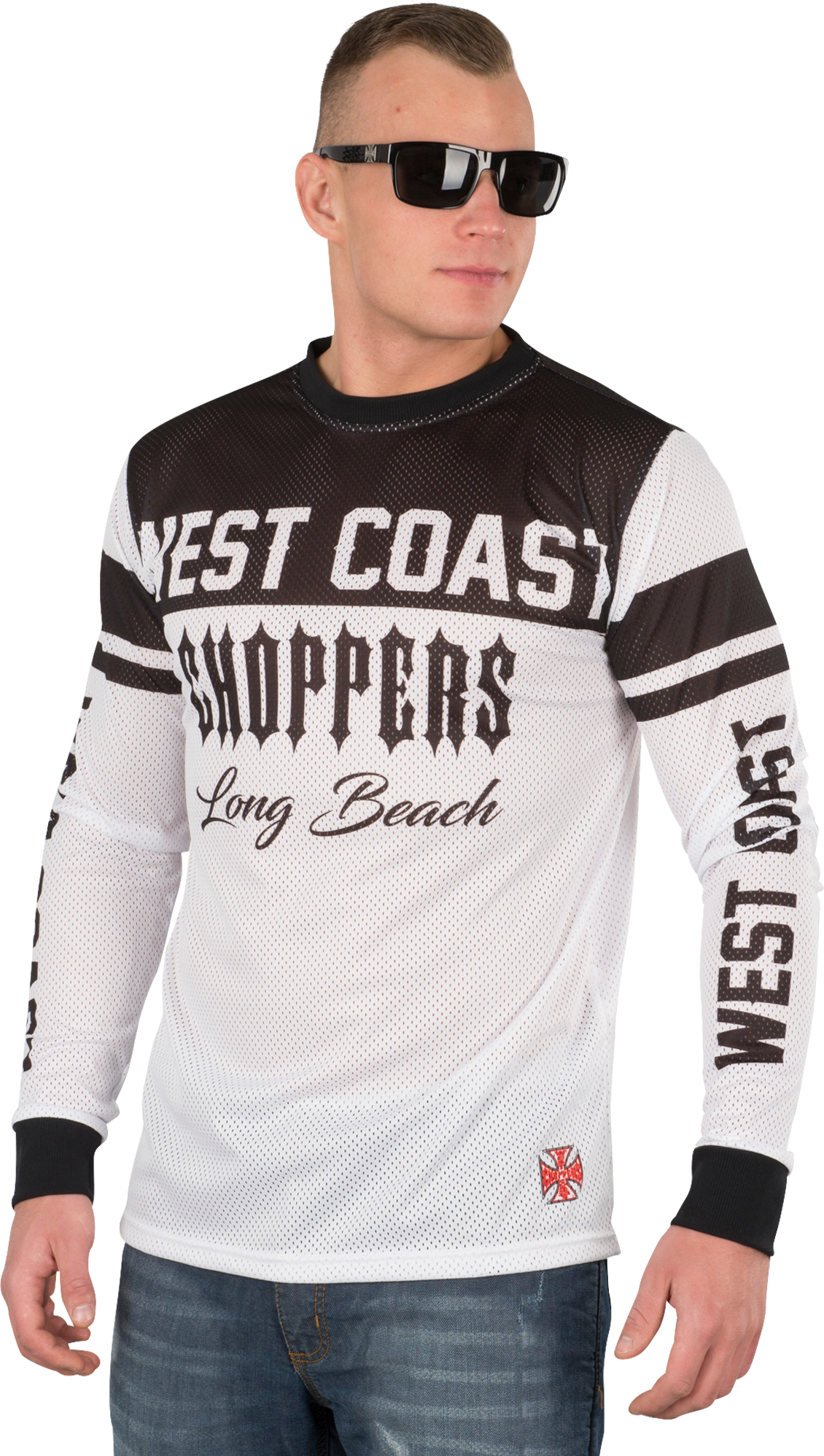 West Coast Choppers Tröja West Coast Choppers OG Mesh Vit-Svart West Coast Choppers Tröja West Coast Choppers OG Mesh Vit-Svart