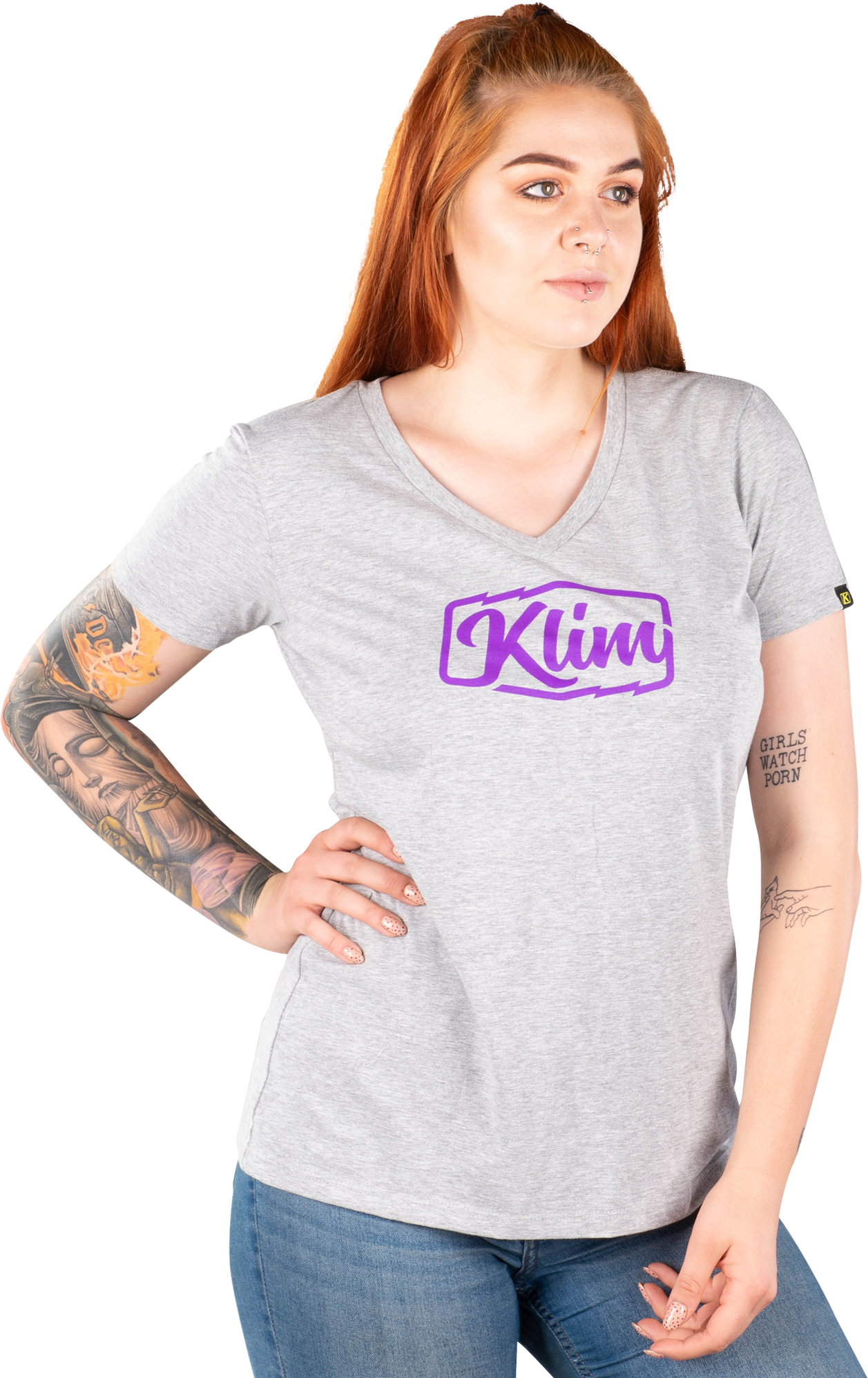 KLIM T-Shirt Klim Script Grå KLIM T-Shirt Klim Script Grå