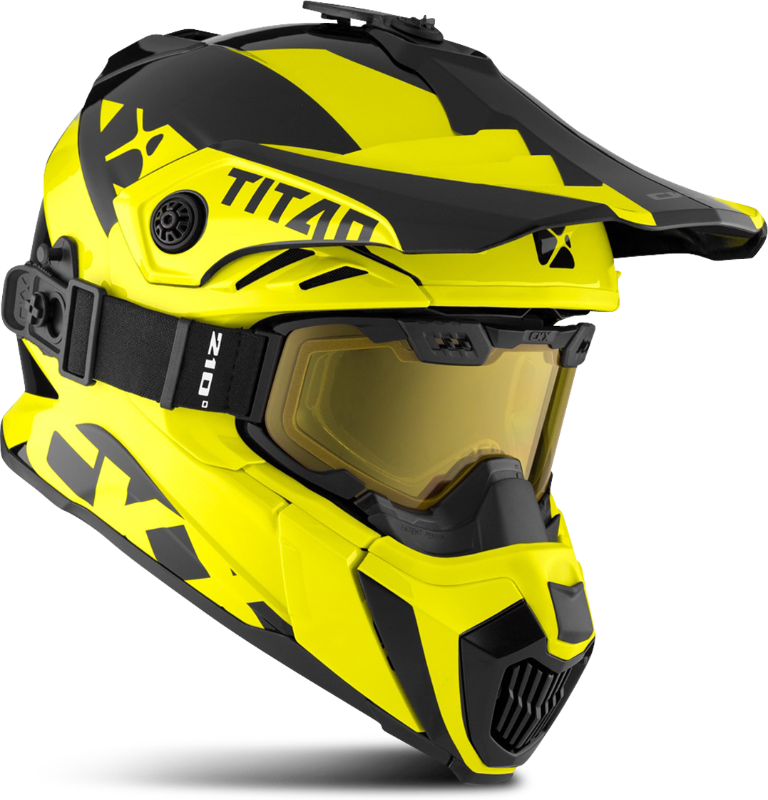 CKX Titan Airflow Extra Snöskoterhjälm Med. 210° glasögon Gul CKX Titan Airflow Extra Snöskoterhjälm Med. 210° glasögon Gul