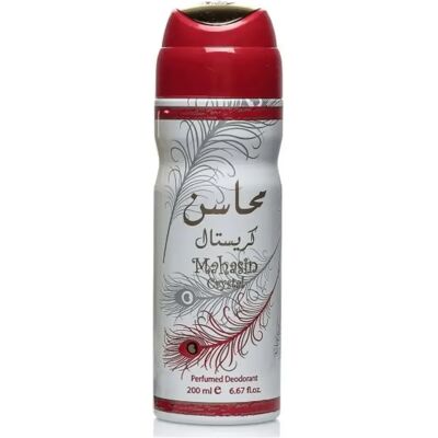 Lattafa Perfumes Mahasin Crystal Deodorant Spray 200ml Lattafa Perfumes Mahasin Crystal Deodorant Spray 200ml