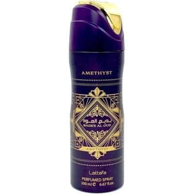 Lattafa Perfumes Bade'E Al Oud Amethyst Deo Spray 200ml Lattafa Perfumes Bade'E Al Oud Amethyst Deo Spray 200ml