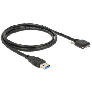 DeLOCK 1m USB 3.0 USB-kablar USB 3.2 Gen 1 (3.1 Gen 1) USB A Micro-USB B Svart
