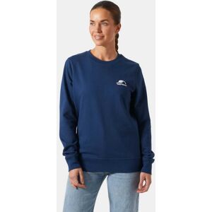 Helly Hansen Dam Nord Graphic Crewneck Tröja Blå S Grey Melange GråS