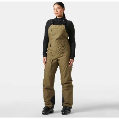 Helly Hansen Women's Powderqueen Bib Pants 2.0 Brun L Signal Green GrönL Helly Hansen Women's Powderqueen Bib Pants 2.0 Brun L Signal Green GrönL