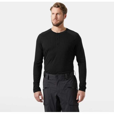 Helly Hansen Men's HH Durawool Long Sleeve Henley Svart L Barely Blue BlåL Helly Hansen Men's HH Durawool Long Sleeve Henley Svart L Barely Blue BlåL