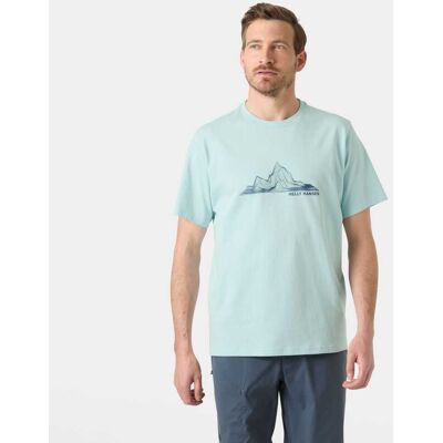 Helly Hansen Massif Graphic T-shirt Herr Blå L Black SvartL Helly Hansen Massif Graphic T-shirt Herr Blå L Black SvartL