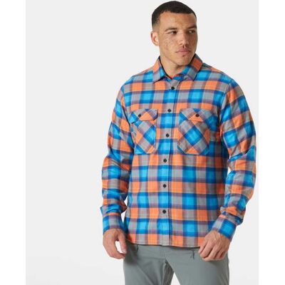 Helly Hansen Herr Lokka Organic Flanellskjorta Orange L White VitL Helly Hansen Herr Lokka Organic Flanellskjorta Orange L White VitL