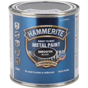 Hammerite Hammarlack slät blank svart, 250 ml