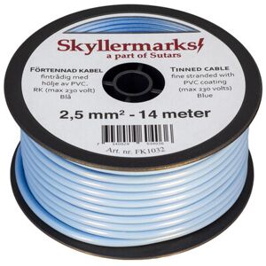 Skyllermarks Förtennad PVC-kabel RK, blå 2,5 mm², 14 m