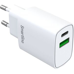 Smartline Väggladdare USB-C & A, 20W