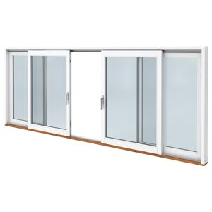 Svenska Fönster Sf Skjutdörr C  7880x2690mm Insida Trä Utsida Aluminium, 3-Glas, Härdat In Och Utsida (79x27)