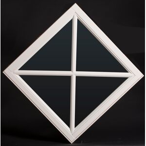 Dala Dörren Fönster Diagonal 480x480mm Fast Obeh 3-Glas Med Hörnspröjs