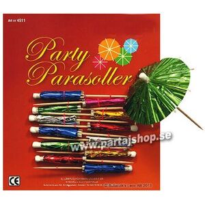 Party parasoll, drinkparaply metallic