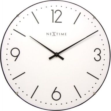 NeXtime Väggklocka Basic Dome 35 cm Vit NeXtime Väggklocka Basic Dome 35 cm Vit
