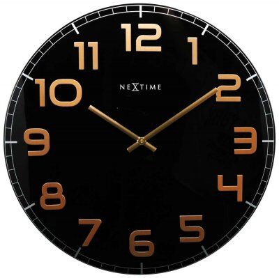 NeXtime Väggklocka Classy Large Svart 50 cm NeXtime Väggklocka Classy Large Svart 50 cm