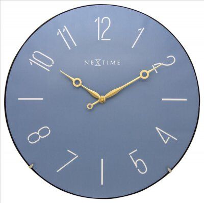 NeXtime Väggklocka Trendy Dome 35 cm Blå NeXtime Väggklocka Trendy Dome 35 cm Blå