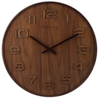 NeXtime Väggklocka Wood Wood Big Brun/Trä 53 cm