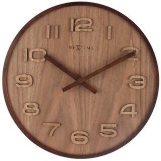 NeXtime Väggklocka Wood Wood Medium Brun/Trä 35 cm NeXtime Väggklocka Wood Wood Medium Brun/Trä 35 cm