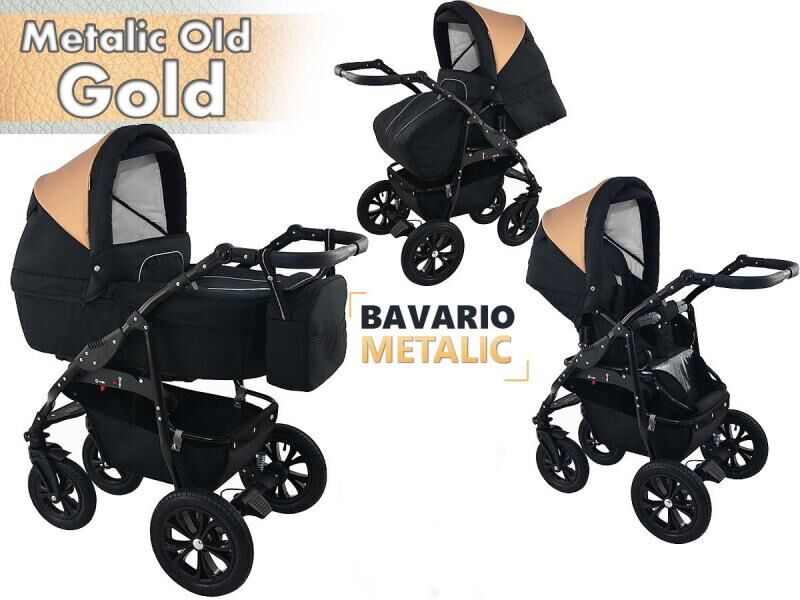 Bavario Metalic Old Gold   Duo Kombi Barnvagn