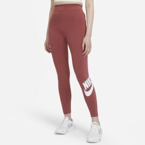 Nike Leggings med hög midja och logga Nike Sportswear Essential för kvinnor - Röd Röd XS Short