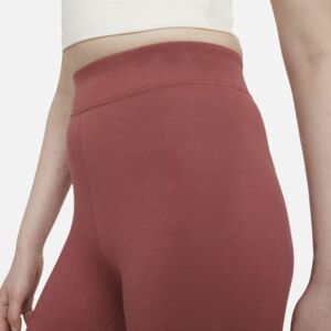 Nike Leggings med hög midja och logga Nike Sportswear Essential för kvinnor - Röd Röd XS Short