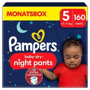 Pampers Baby-Dry Pants Night , storlek 5 12-17kg, månadsbox (1 x 160 blöjor)