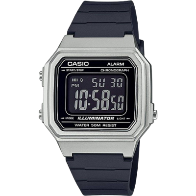 Casio W-217HM-7BVDF Illuminator Digital Sportklocka - Silver & Svart Casio W-217HM-7BVDF Illuminator Digital Sportklocka - Silver & Svart