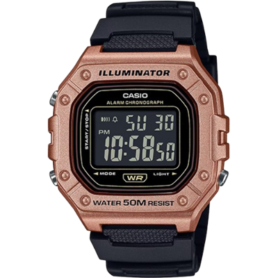 Casio W-218HM-5BVEF Illuminator Digital Sportklocka - Roséguld & Svart Casio W-218HM-5BVEF Illuminator Digital Sportklocka - Roséguld & Svart