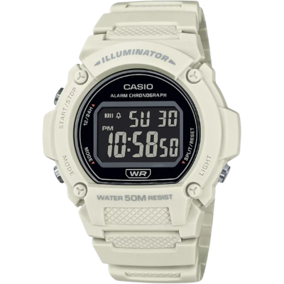 Casio W-219HC-8BVDF Illuminator Digital Sportklocka - Vit Casio W-219HC-8BVDF Illuminator Digital Sportklocka - Vit