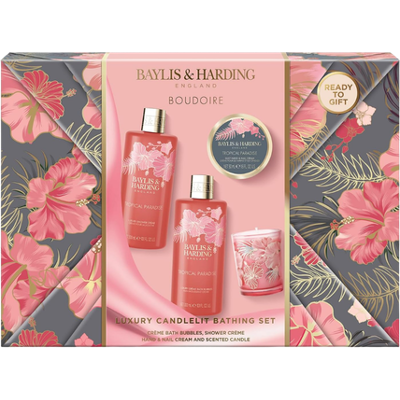 Baylis & Harding Boudoire Wrapped Tropical Paradise Luxury Candlelit Bathing Set Baylis & Harding Boudoire Wrapped Tropical Paradise Luxury Candlelit Bathing Set