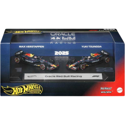Hot Wheels Premium Formula 1 Oracle Red Bull Racing Racerbilsset - 2 st Hot Wheels Premium Formula 1 Oracle Red Bull Racing Racerbilsset - 2 st