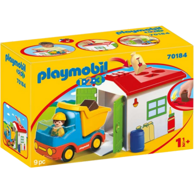 Playmobil 1.2.3 Lastbil med Fyllbar Sorteringsgarage Lekset Playmobil 1.2.3 Lastbil med Fyllbar Sorteringsgarage Lekset