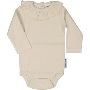 Geggamoja Body med volangkrage Beige 74/80